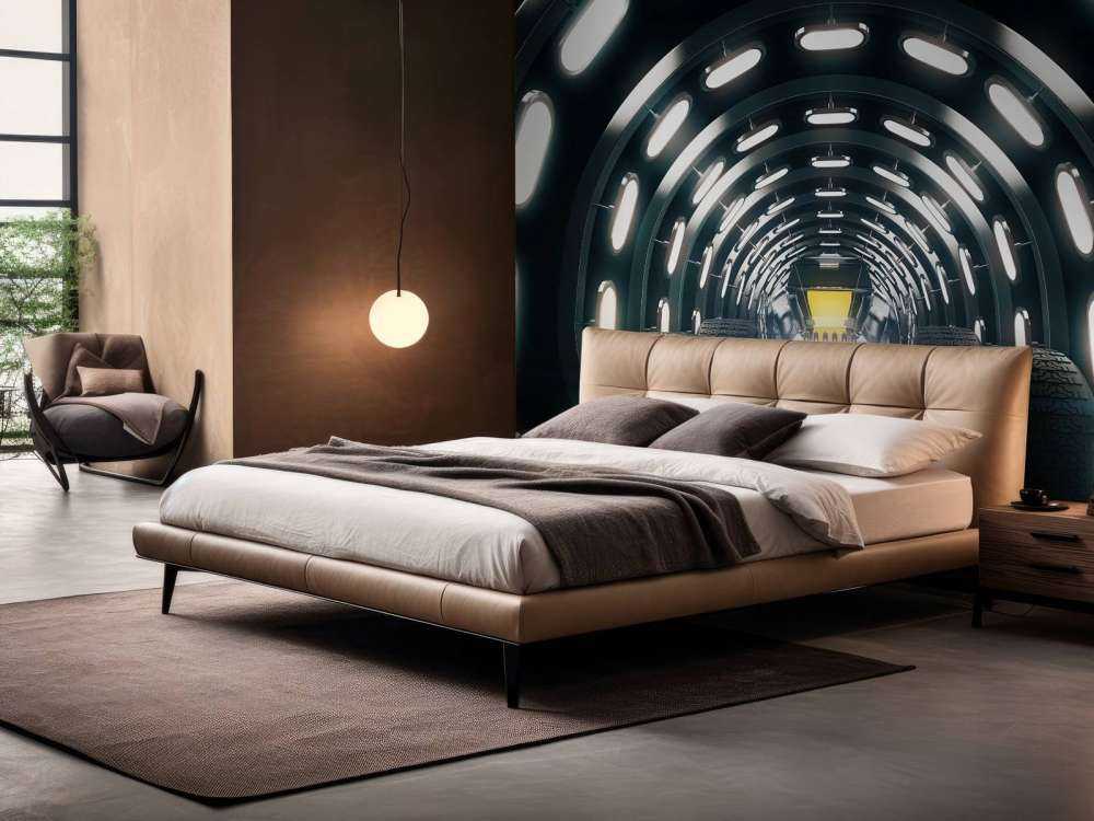 Race auto in een verlichte tunnel