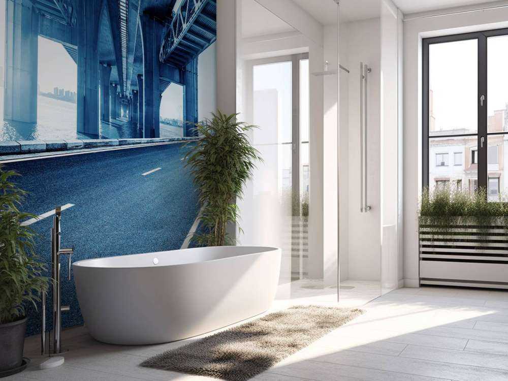 Viaduct boven een snelweg