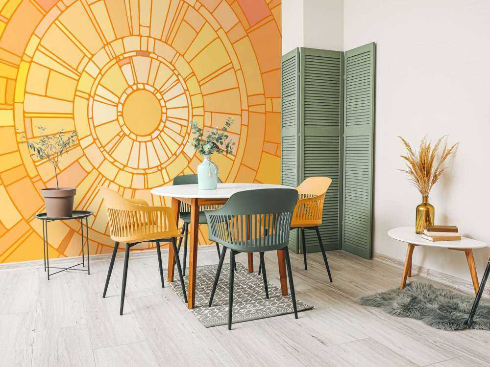 Zonnestralen mozaïek