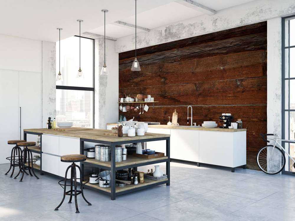 Verschillende planken van donker hout