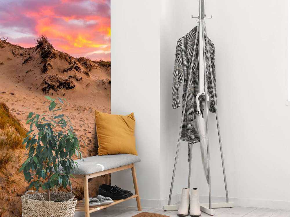 Zonsondergang vanuit de duinen