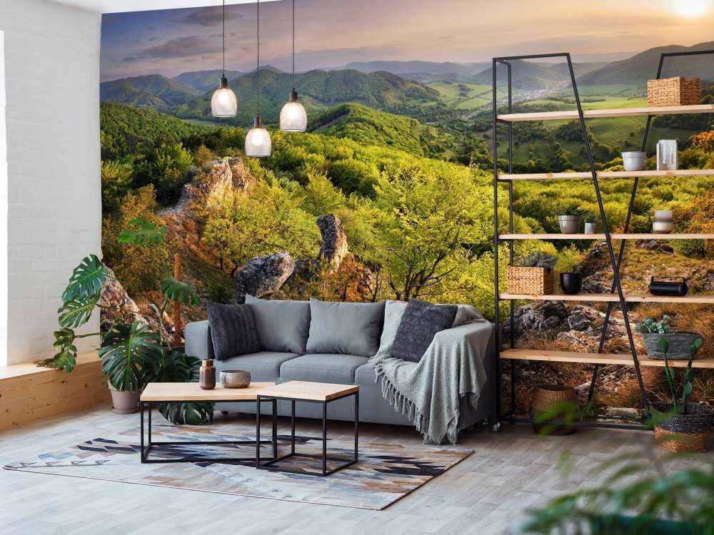 Berglandschap in de lente