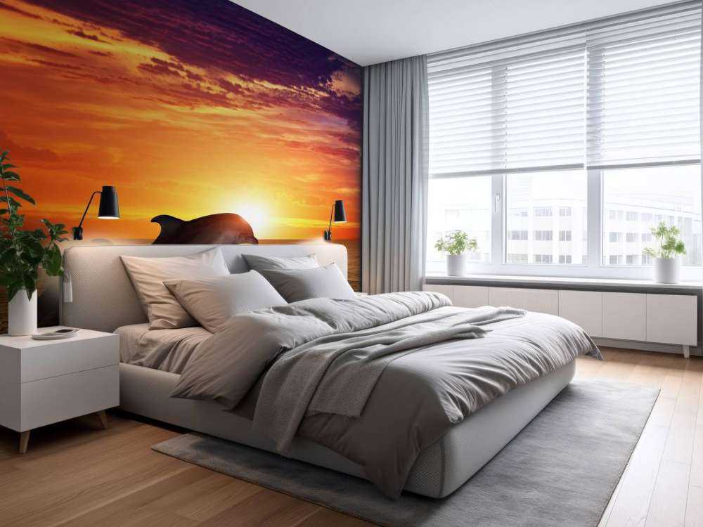 Dolfijnen in avondzon