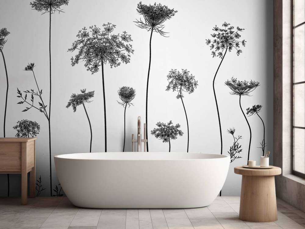 Fluitenkruid in zwart-wit