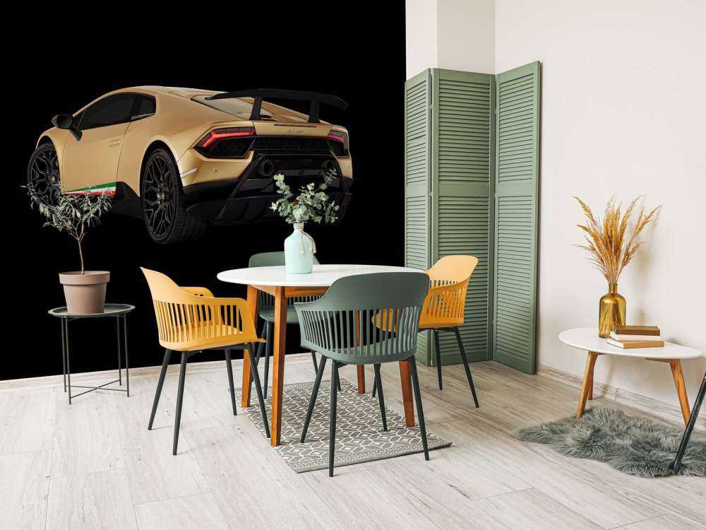 Lamborghini Huracán - Linker achterkant, zwart