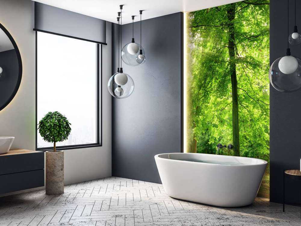 Bos met lichte nevel