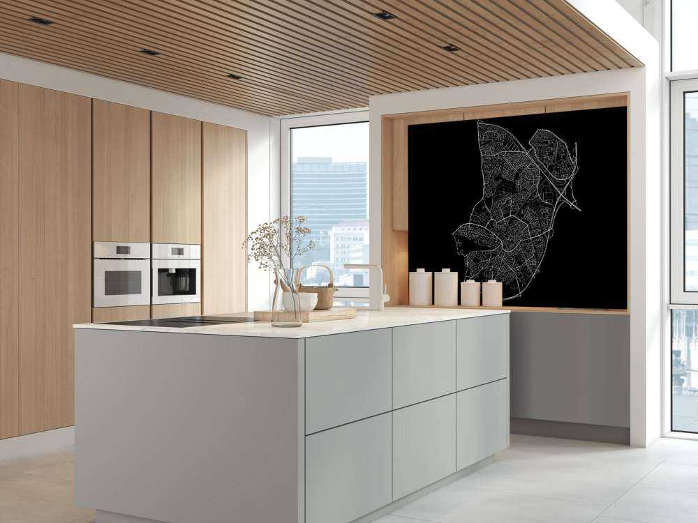 Plattegrond van Amersfoort, zwart