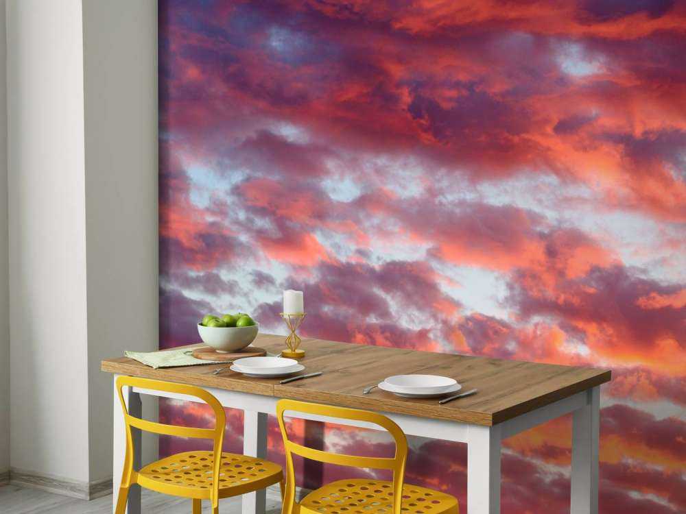 Zonsondergang in de lucht