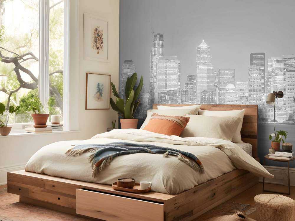 Skyline Seatlle in zwart - wit