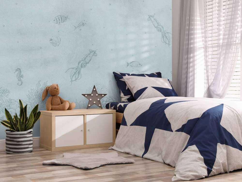 Inktvissen zee blauw