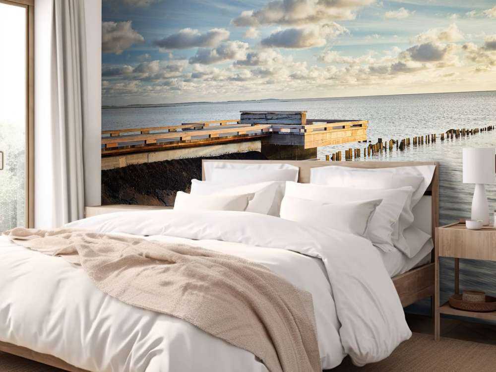 Steiger met mooie wolken