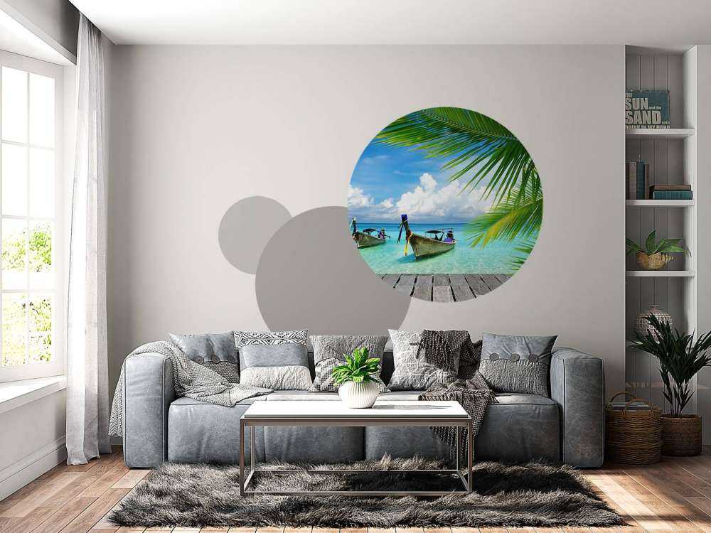 Boot en een palmboom