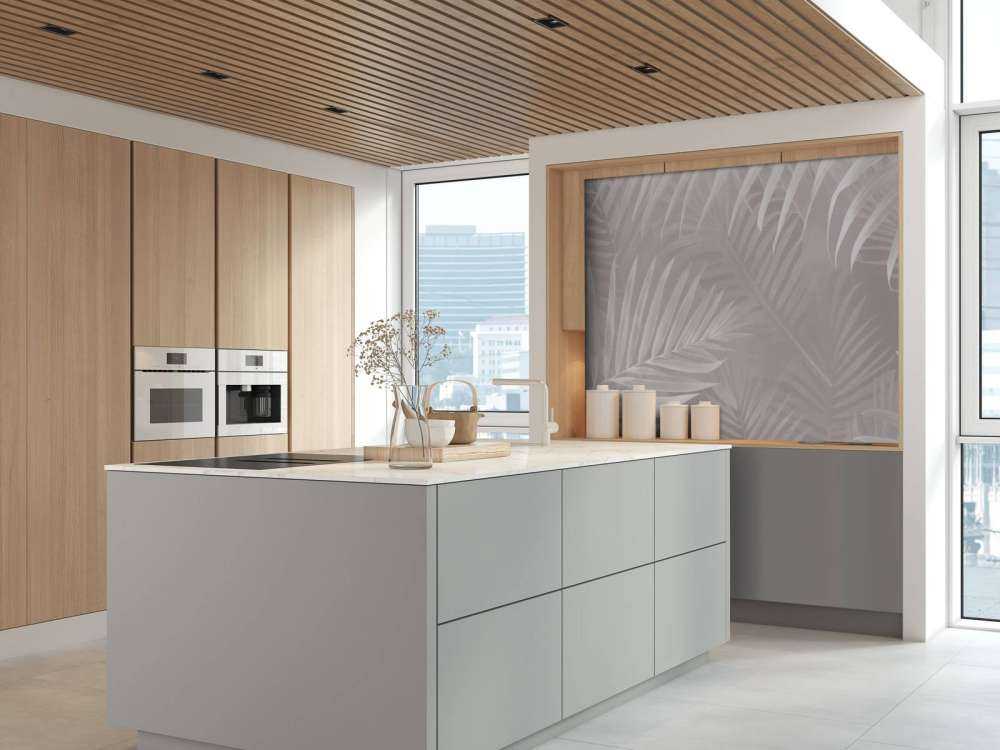 Foggy palm leaves Pink