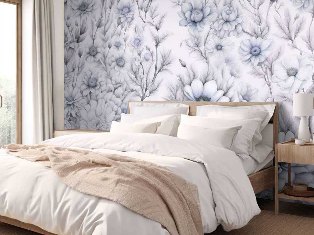 Floral romantic wall Purple