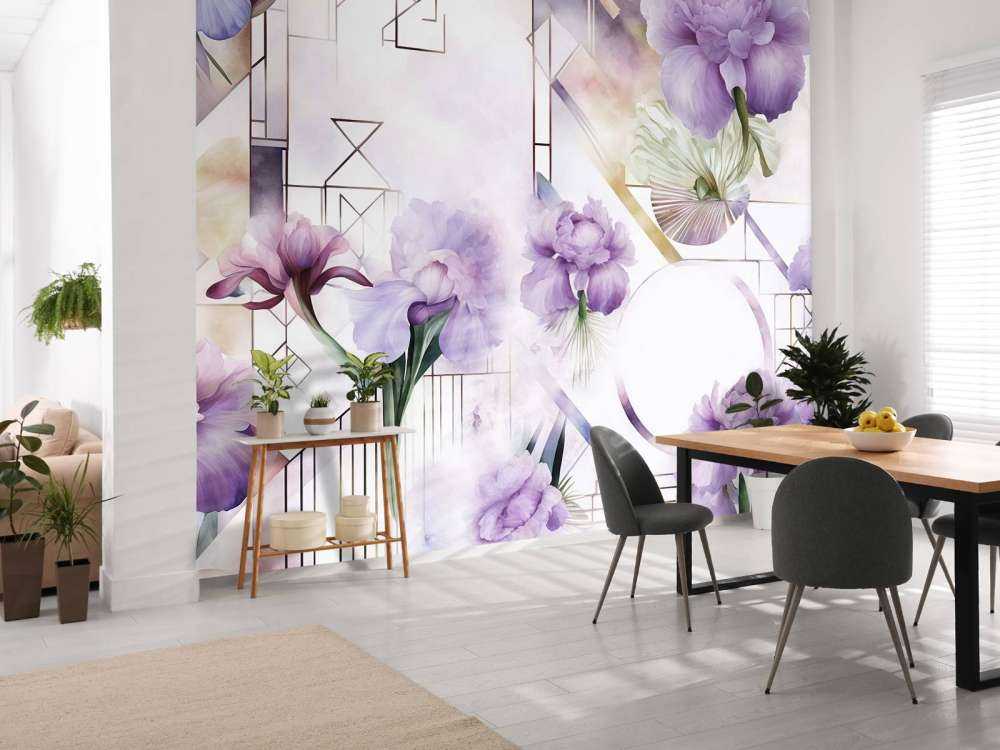 Watercolor Geometry Purple