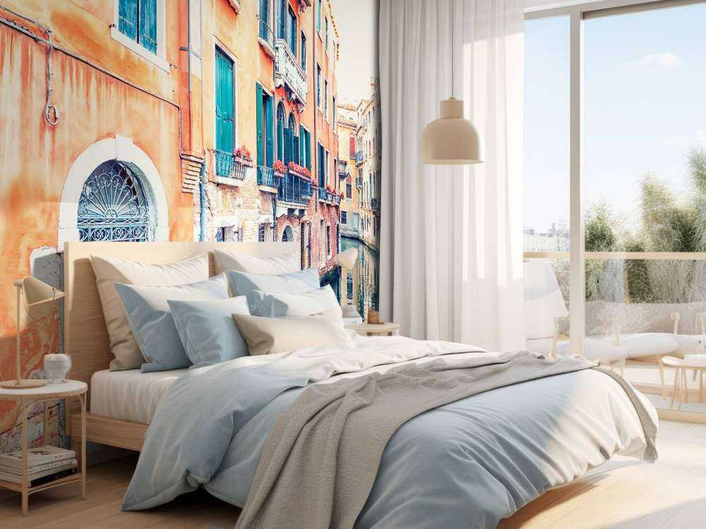 Warme gevels langs Venetiaanse gracht