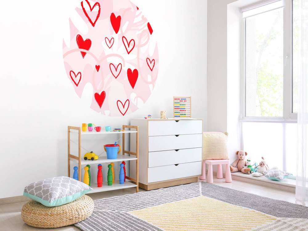 Speelse rode hartenzee