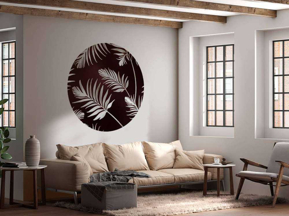 Golden leaves on dark Deep Blue