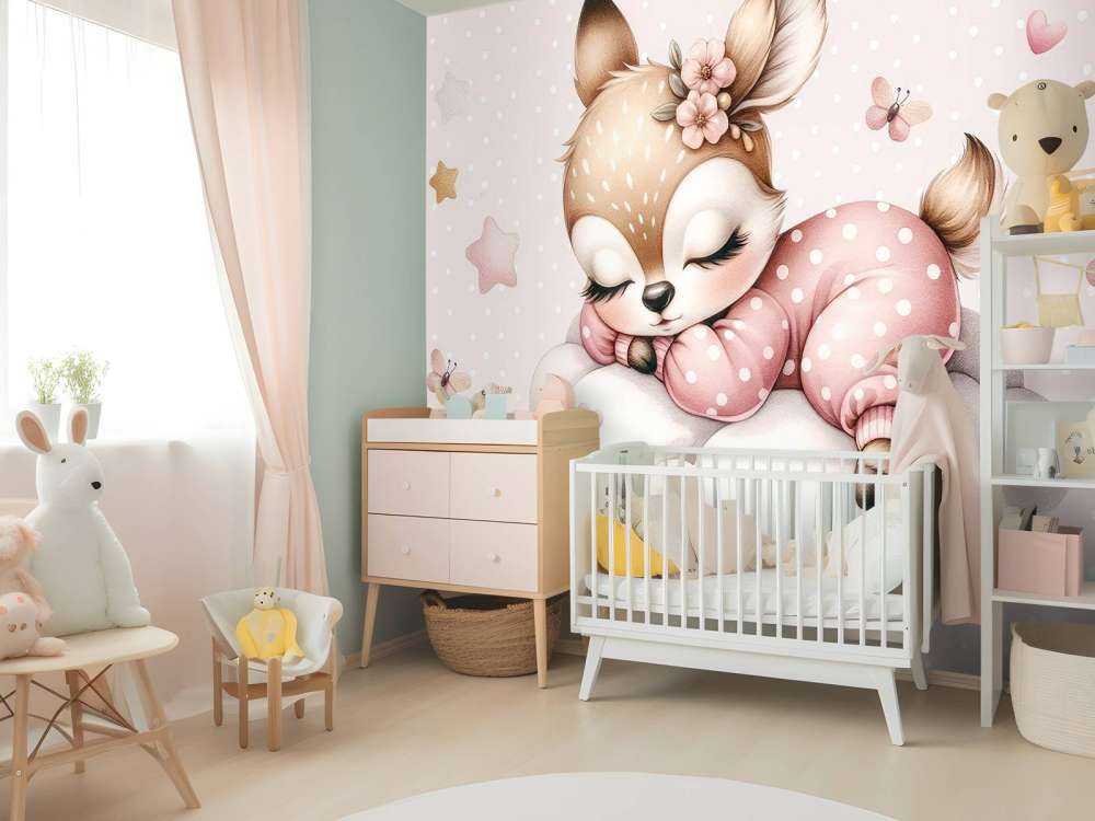 Slapend hertje op een wolk