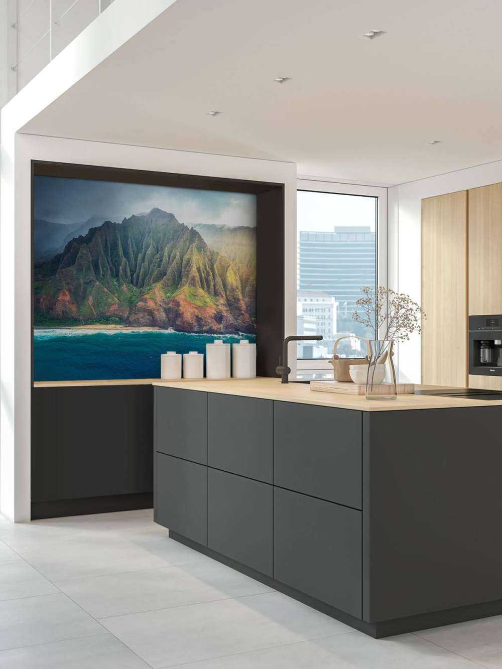 Zonlicht op tropische kliffen