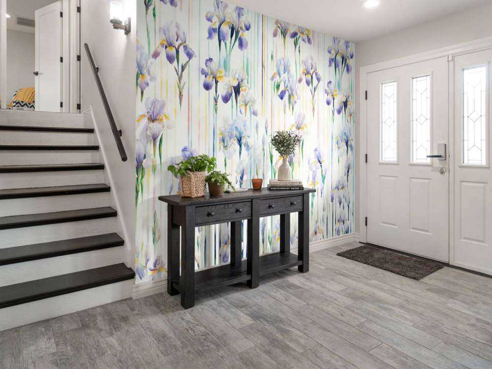 Irises and Stripes Seamless Pastel