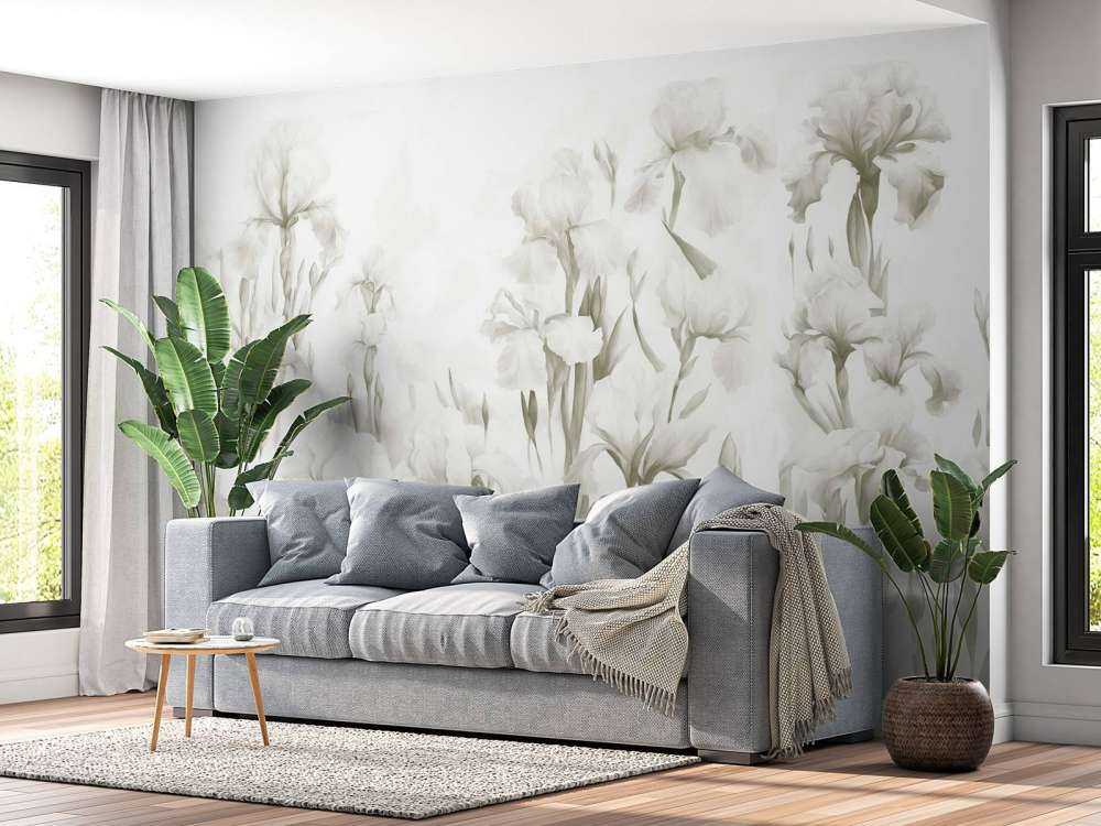 Irises Dance Seamless Light Sepia