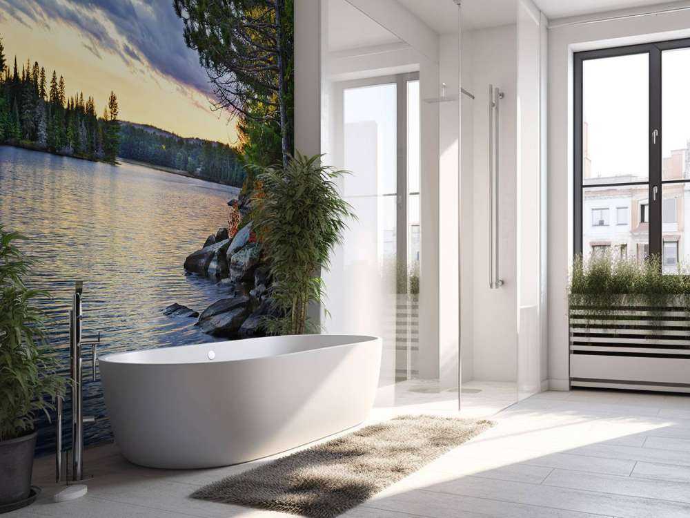 Zonsondergang aan het meer