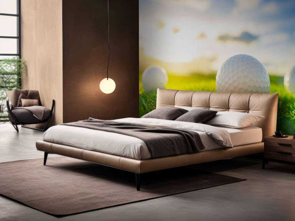 Golfballen met houder op kunstgras