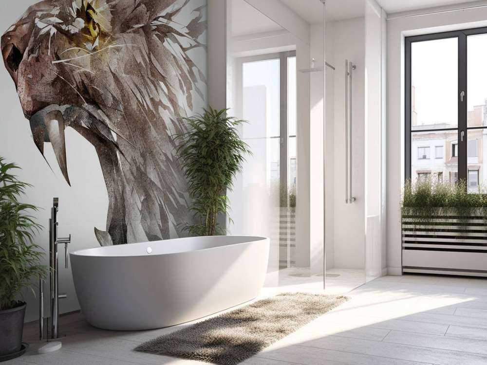 Schets van een boze leeuw