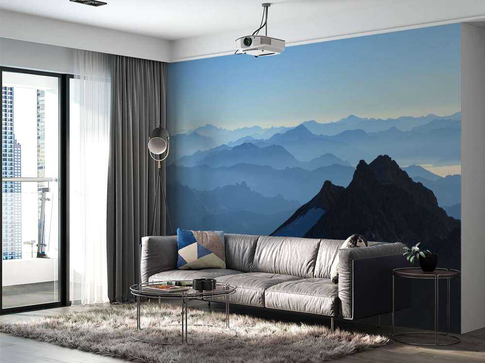 Bovenaanzicht van een berglandschap