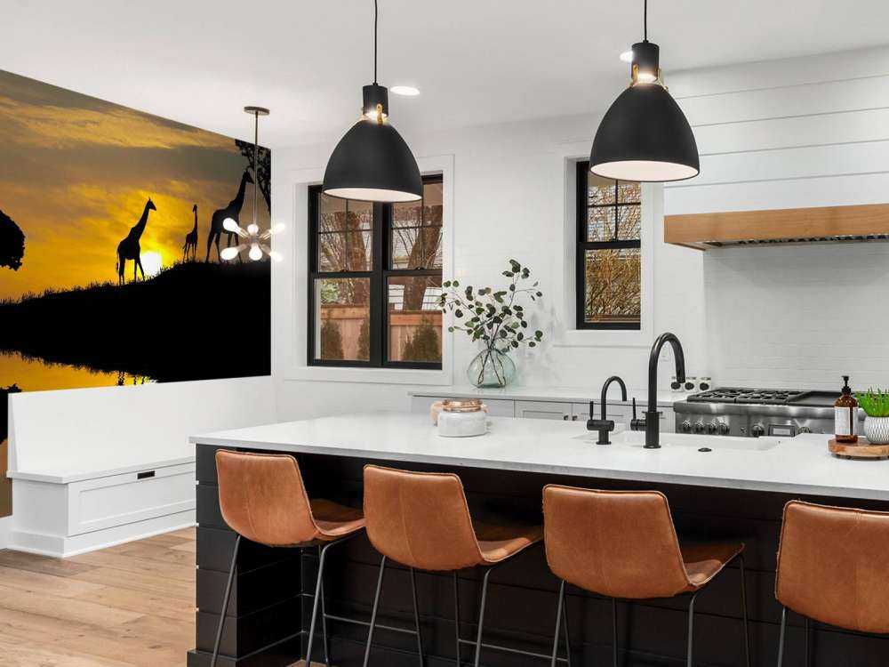 Zonsondergang in een tropisch gebied