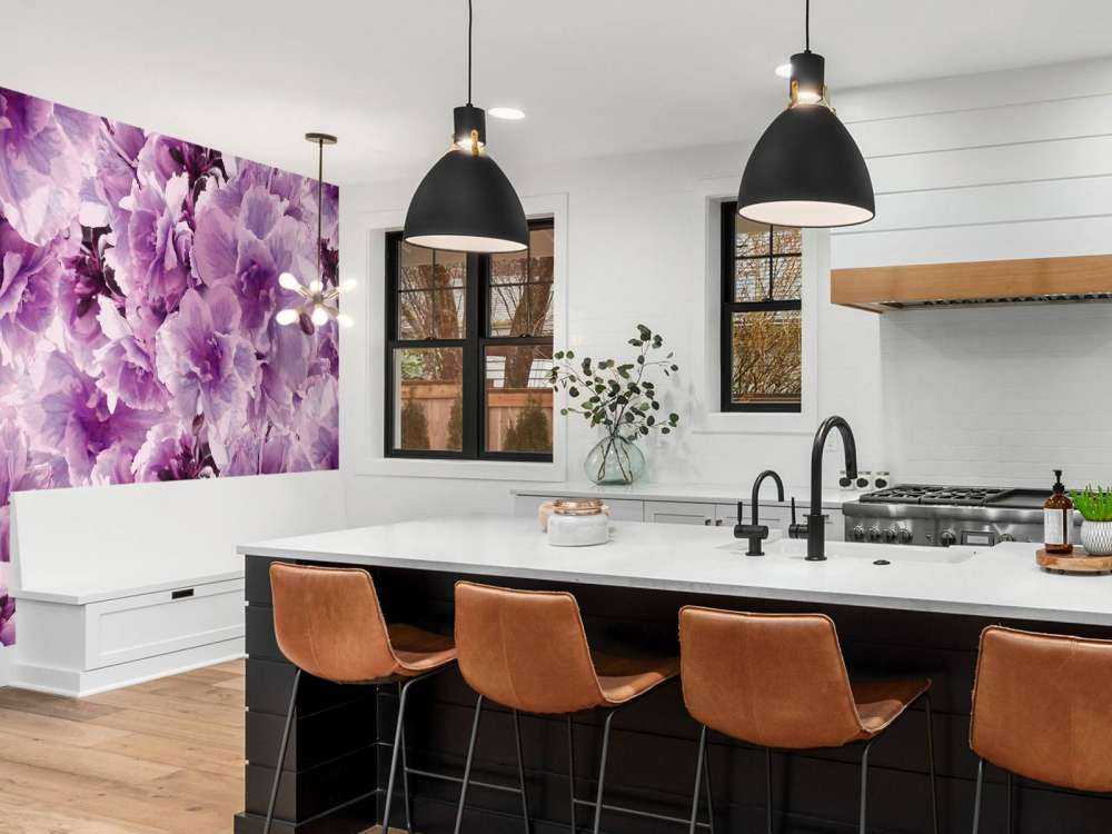 Paars-roze klaprozen design