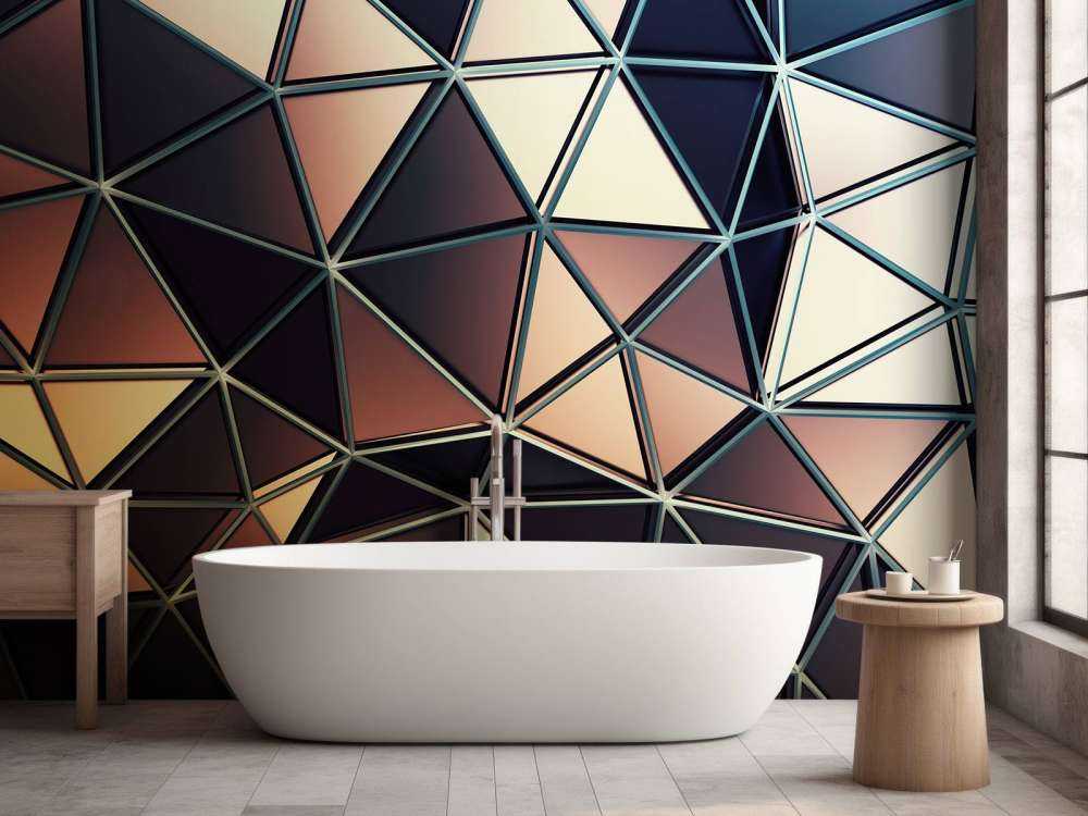 Driehoekige textuur in het bruin