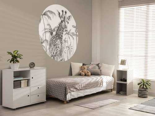 Baby giraffe in de jungle beige