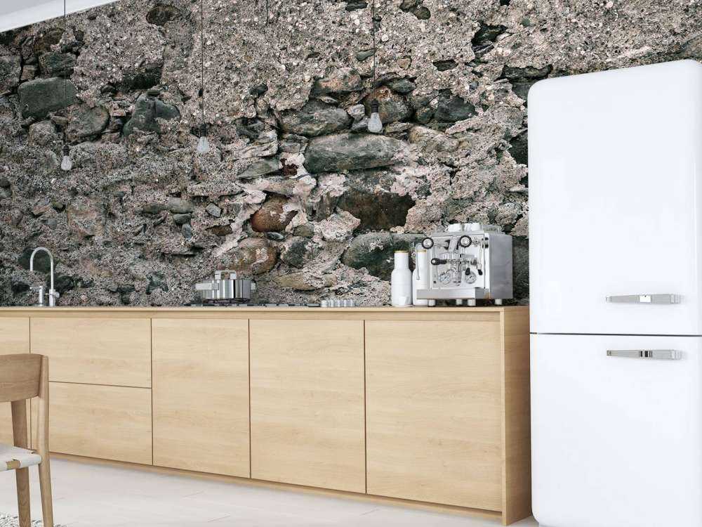 Muur met oude grote stenen