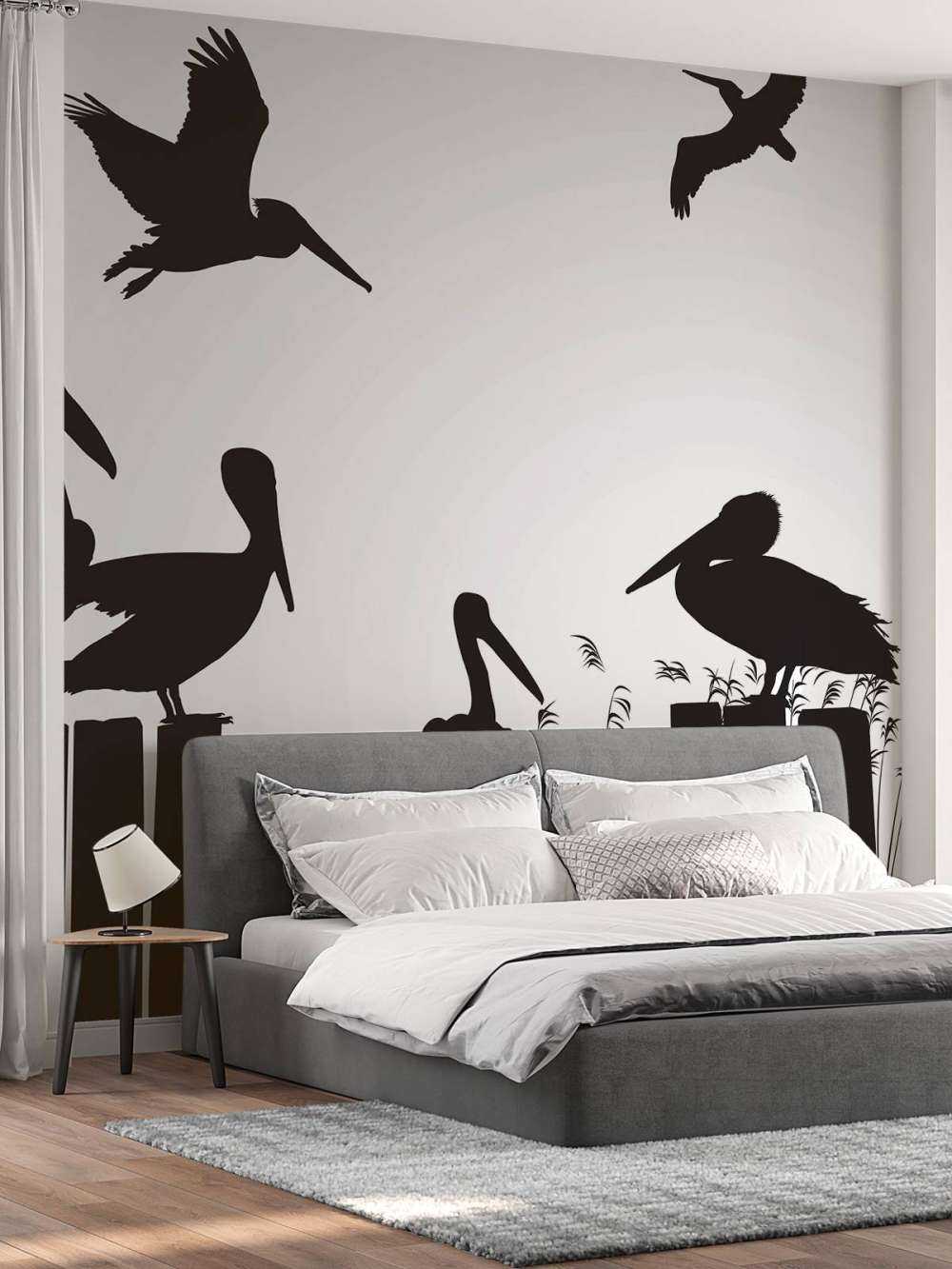 Pelikanen op een pier