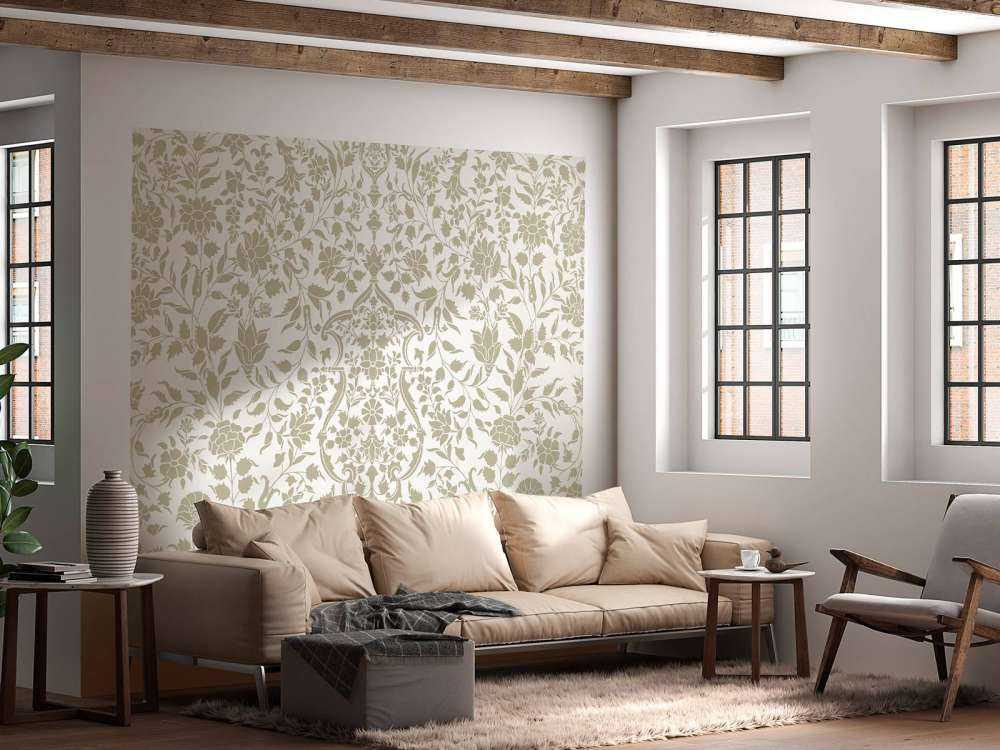 Beige bloemen illustratie