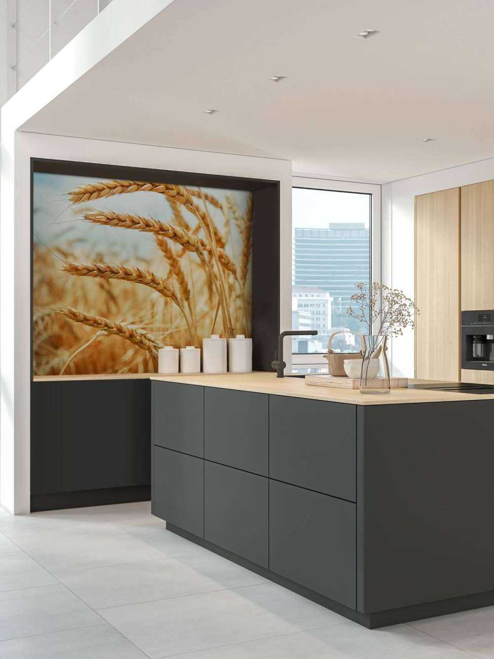 Close up van een granen plant