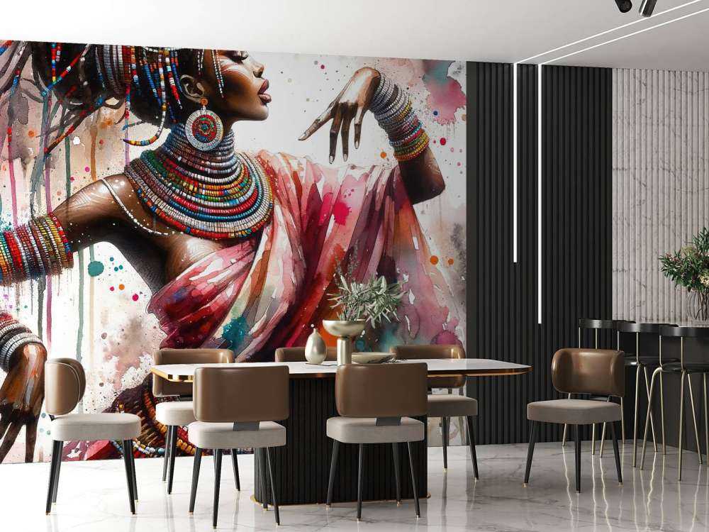 Watercolor African Dancer