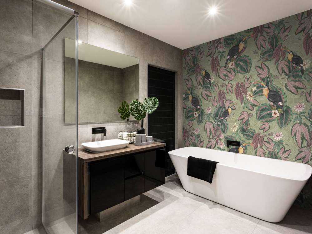 Tropische Jungle vogels & Toekans - salie groen