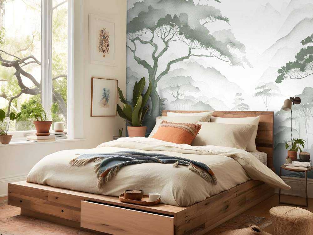 Mistige Bergvallei, groen