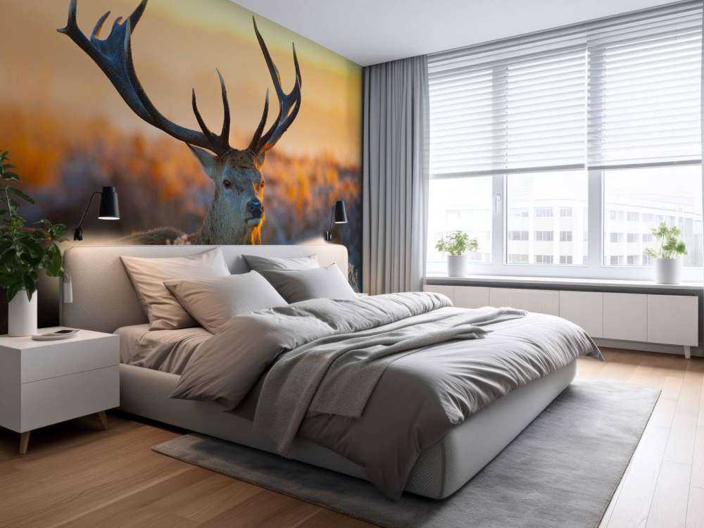 Portret van een Hert (Edelhert)