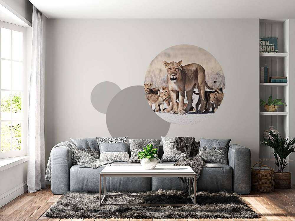 Leeuwin met haar welpen