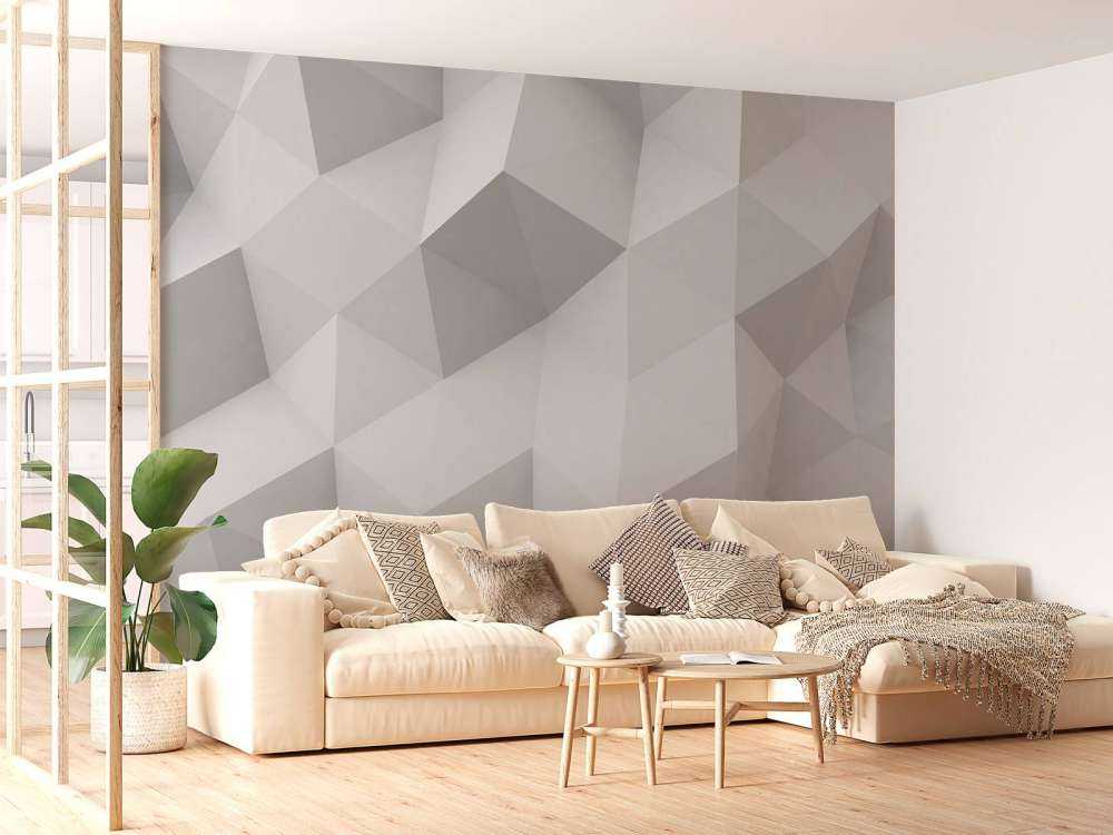 Wit veelhoekig geometrisch oppervlak