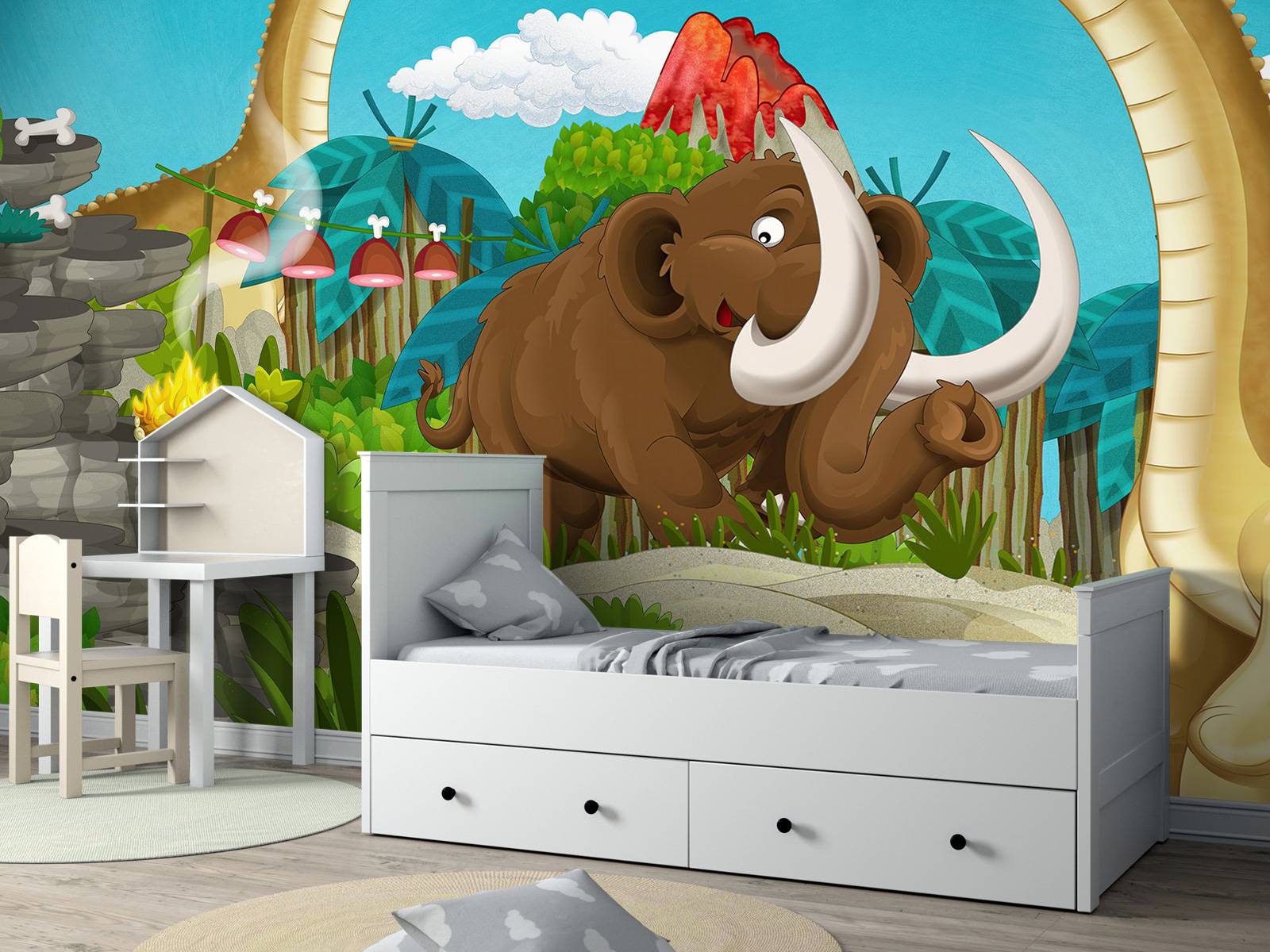 Dino's en een mammoet