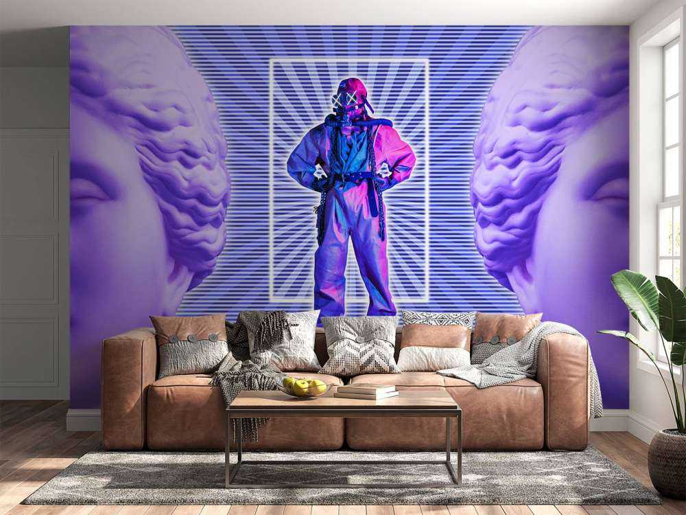 Modern design met Griekse standbeelden