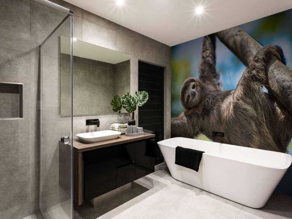 Gelukkige luiaard in het oerwoud