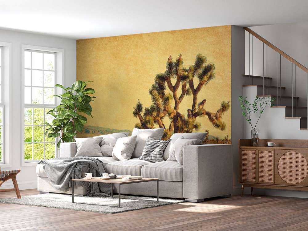 Grote cactus in een woestijnlandschap