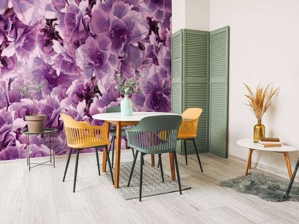 Paars-roze klaprozen design