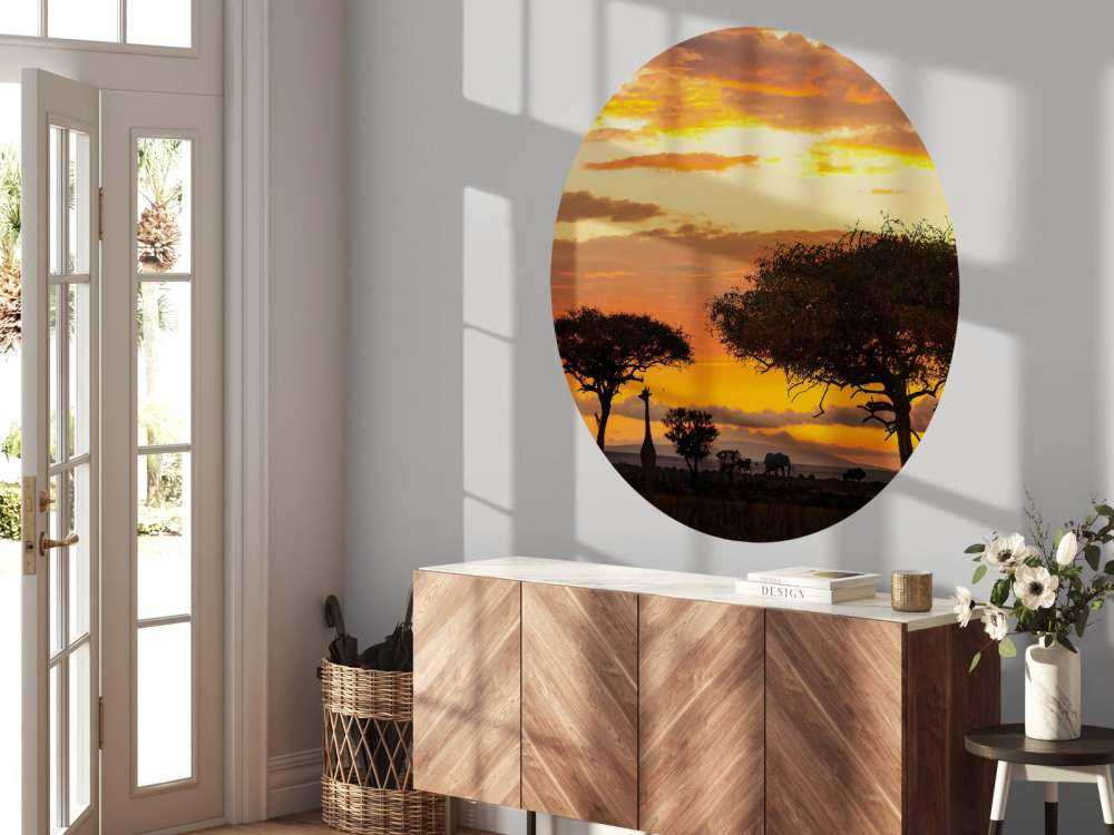 Safari in Afrika bij zonsondergang